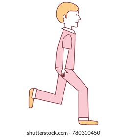 human profile running avatar
