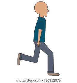 human profile running avatar