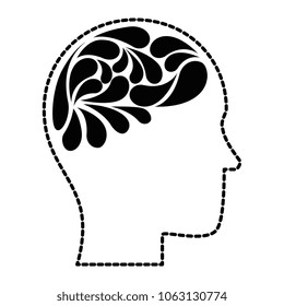 human profile thinking icon