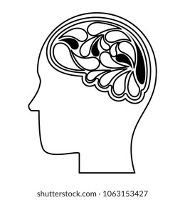 human profile thinking icon