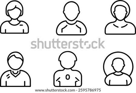 HUMAN PROFILE USER ICON SET, ICON SET.