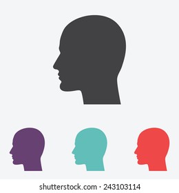 Human Profile Vector Icon