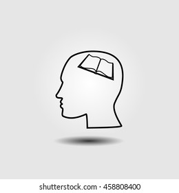 Human profile vector icon