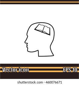 Human profile vector icon