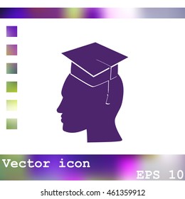 Human profile vector icon