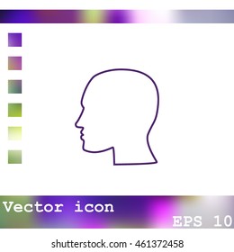 Human profile vector icon