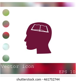 Human profile vector icon