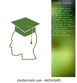 Human profile vector icon
