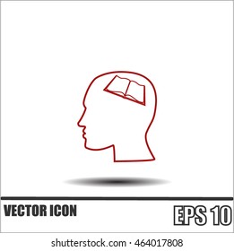 Human profile vector icon