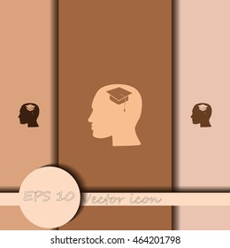 Human profile vector icon