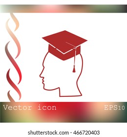 Human profile vector icon