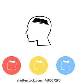 Human profile vector icon