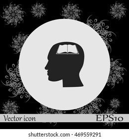 Human profile vector icon