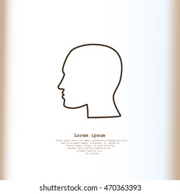 Human profile vector icon