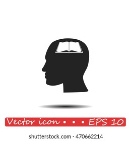 Human profile vector icon