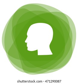 Human profile vector icon