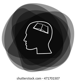 Human profile vector icon