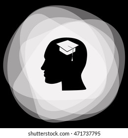 Human profile vector icon