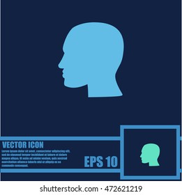 Human profile vector icon