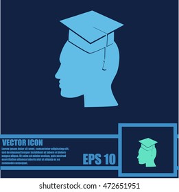 Human profile vector icon