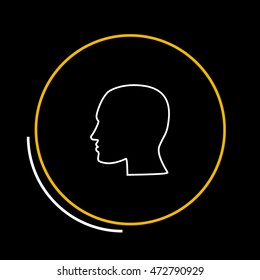 Human profile vector icon