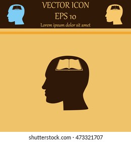 Human profile vector icon