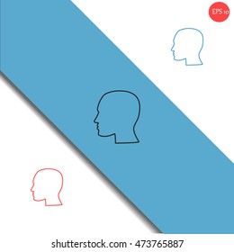 Human profile vector icon