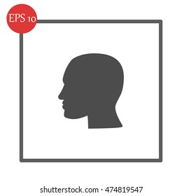 Human profile vector icon