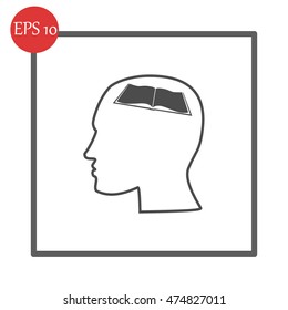 Human profile vector icon