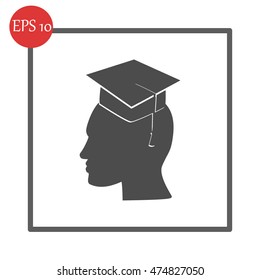 Human profile vector icon