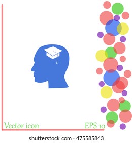 Human profile vector icon
