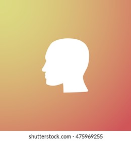Human profile vector icon