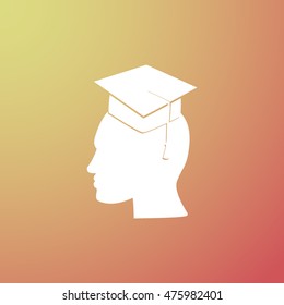 Human profile vector icon