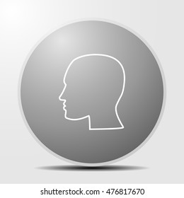 Human profile vector icon