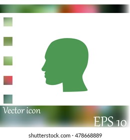 Human profile vector icon