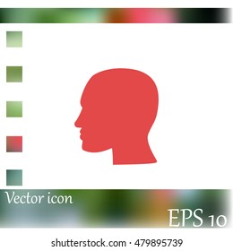 Human profile vector icon