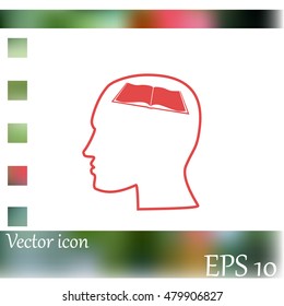 Human profile vector icon