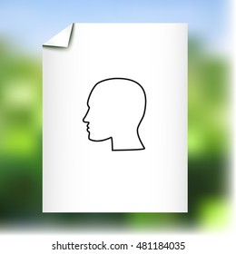 Human profile vector icon