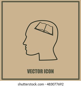 Human profile vector icon
