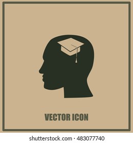 Human profile vector icon