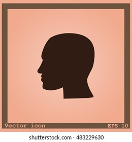 Human profile vector icon
