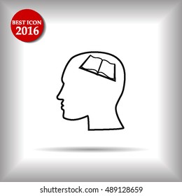 Human profile vector icon