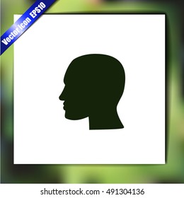 Human profile vector icon