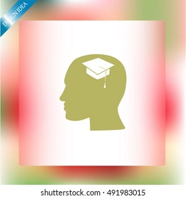 Human profile vector icon