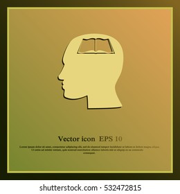 Human profile vector icon