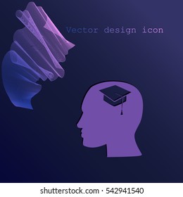 Human profile vector icon