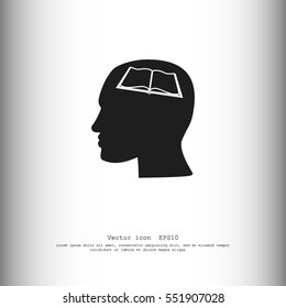 Human profile vector icon