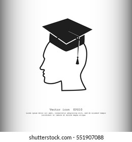Human profile vector icon