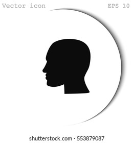 Human profile vector icon