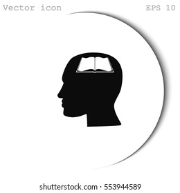 Human profile vector icon